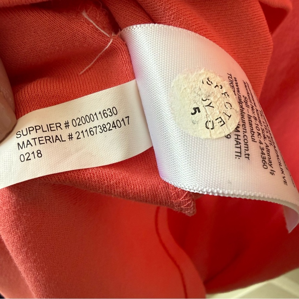Polo Ralph Lauren Coral Pink Mesh Polo Dress Women’s Size Large - Picture 9 of 10